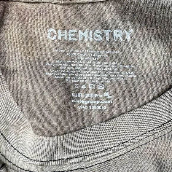 Chemistry Positive Energy Shirt‎ Mens L Tie Dye Skull Graphic Brown - Picture 9 of 10